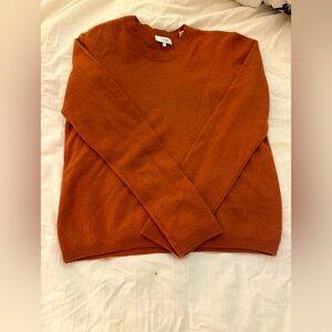 Womens VINCE Burnt Orange CASHMERE Sweater